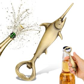 Creative Swordfish Handle Metal Beer Bottle Openers Kitchen Bar Accessories Tools Beer Gifts Beer Openors Kitchen Gadgets (Option: Bronze KPQ4201)